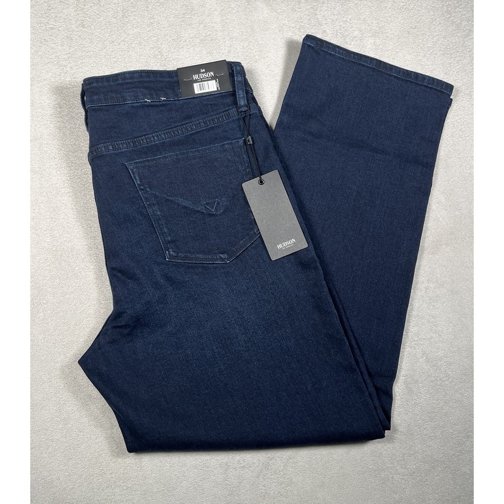 NWT-Hudson Jeans Women 14 Dark Wash Loose Straight Leg Mid Rise Wide Leg Denim